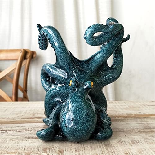 JJZXD Octopus wine rack resin wine bottle rack decoration craft wine set decoration bar supplies