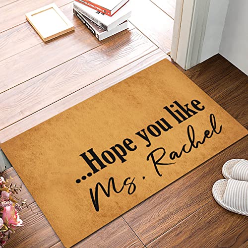 Funny Doormat Hope You Like Ms Rachel Non-Slip Outdoor/Indoor Rubber Door Mats for Front Door/Garden/Kitchen/Bedroom 23.6" x 15.7"
