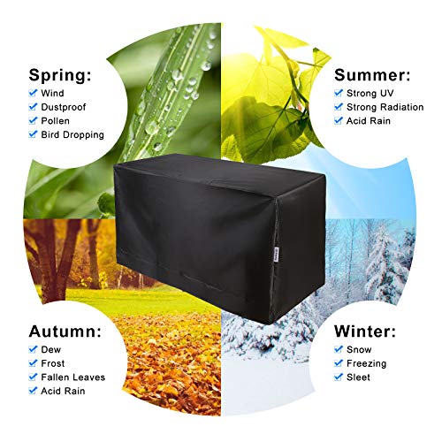 Garden Furniture Covers, Waterproof Outdoor Patio Table Cover Heavy Duty 210D Anti-UV Furniture Set Protective Cover Patio Table and Chair Cover