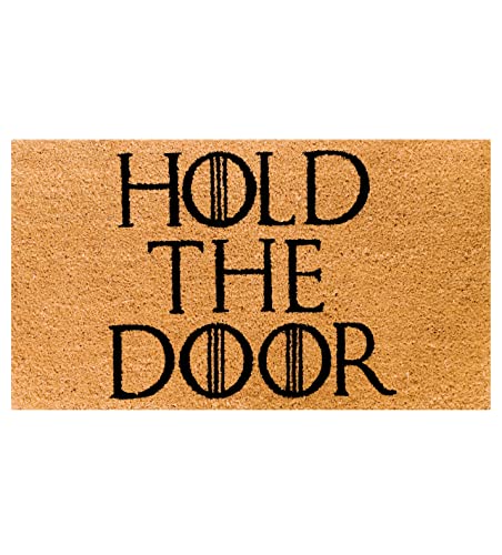 THEODORE MAGNUS Natural Coir Doormat with Non-Slip Backing - 17 x 30 - Outdoor / Indoor - Natural - Live Laugh Leave - COIR-1730-15-405