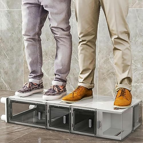 Narrow Bathroom Floor Cabinet, Slim Toilet Storage Cabinet Storage Tower with Clear Drawers and Casters, Sturdy Narrow Dresser Tower for Bathroom