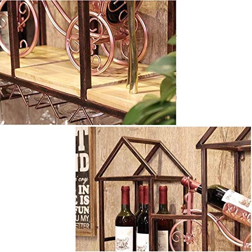 NEOCHY Wine Rack Hanging Wine Bottle Display Stand Modern Wall-Mounted Goblet Wine Bottle Display Stand Storage Shelf