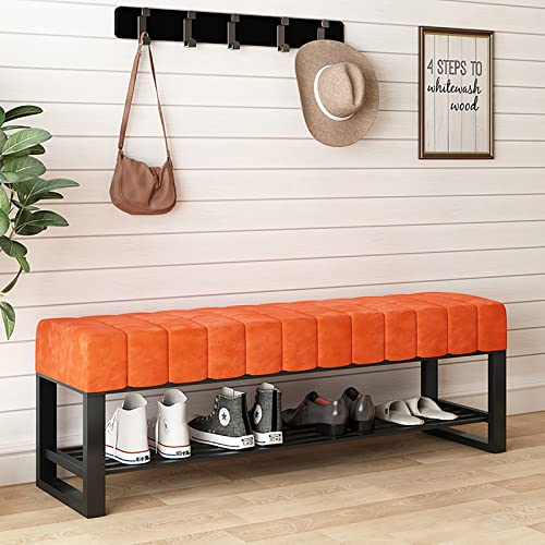 shoe storage bench ottoman Storage Benches Modern Upholstered Shoe Bench With Velvet Seat,Decorative Entryway storage Bench,Shoe Rack Bench Shoe
