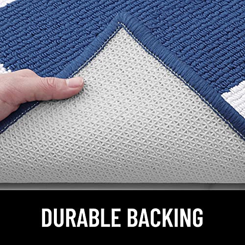 OLANLY Indoor Door Mat, 32x48, Non-Slip Absorbent Resist Dirt Entrance Rug, Machine Washable Low-Profile Inside Entry Door Rugs for Entryway, Nav