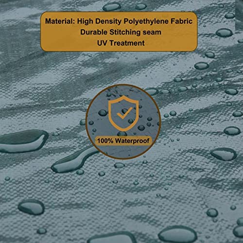 RICHIE 3 Seaters Large Garden Swing Cover Waterproof with Zips, Hammock Garden Cover Green 215x150x150cm, Outdoor Swing Cover UV Resistant Swing