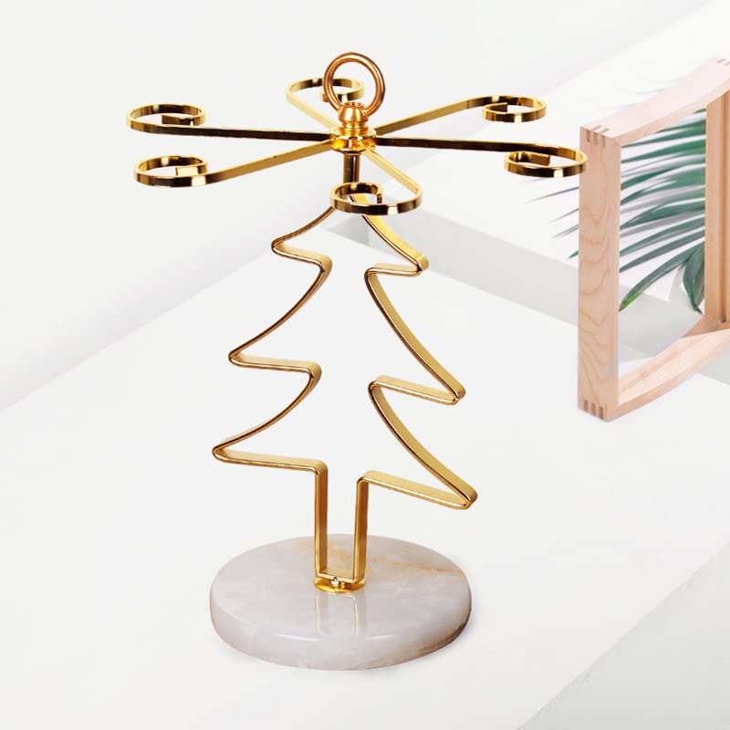 LUKEO Wine Glass Holder, Christmas Tree Countertop Wine Glass Holder, Elegant Freestanding Table Top Goblet Wine Glass Holder