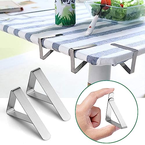 Table Cloth Clip,12 Pieces Tablecloth Clips,stainless steel tablecloth clip,for Indoor & Outdoor Use,Adjustable Table Cloth Holders for Picnics P