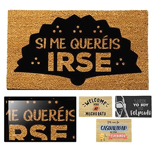 LucaHome Natural Coconut Door Mat 70 x 40 with Non-Slip Base, Coconut Door Mat Funny Lemonade, Absorbent Door Mat Entrance Home, Ideal for Outdoo