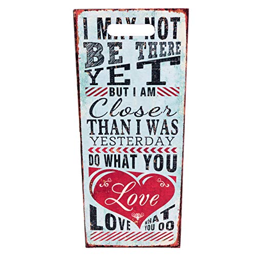 Rebecca Mobili Umbrella Holder Umbrella Stand Canvas Light Blue Rectangular Phrases Retro Entrance Home - 50 x 21 x 21 cm (H x W x D) - Art. RE47