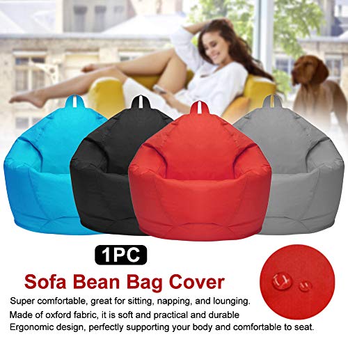 MOVKZACV Bean Bag Chair Cover Only Without Filling,Gamer Recliner Cover - 70x 80cm(28 * 32inch), Washable Oxford fabric, Sturdy Zipper Beanbag Ca