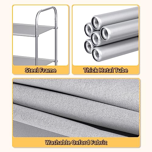 SLEEPING LAMB 2-Tier Long Shoe Rack organizer for Closet, Stackable Wide Shoe Shelf Holds 18-Pairs Low Shoe Storage for Bedroom, Floor, Entryway