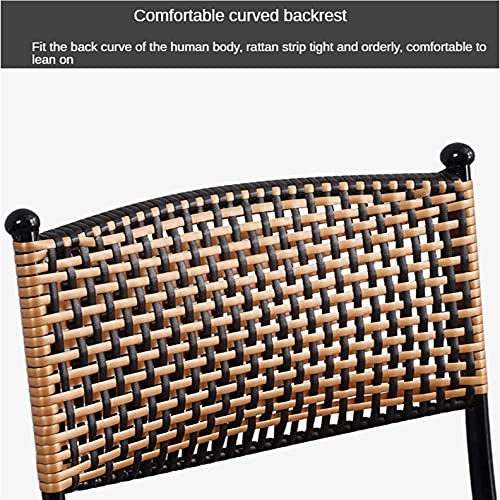 FKSDHDG Garden Chairs Table Set Rattan Furniture Dining Folding Chairs Lazy Lounge Chair Balcony Summer Chair Home Backrest Dining Table (Size :