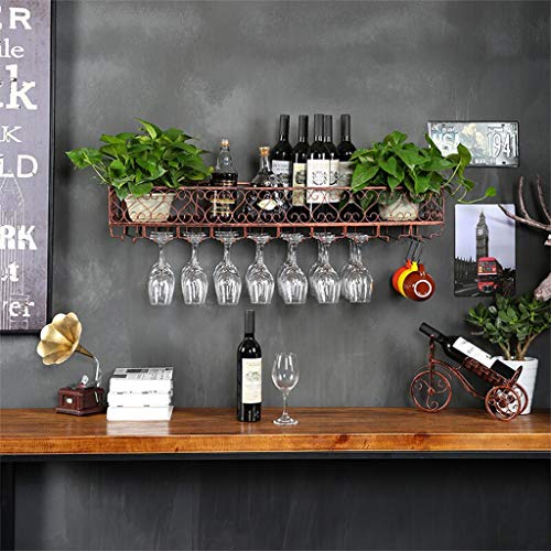 European Hanging Red Fashion Creative Wine Glass Rack Upside Down Wine Rack Bar Wrought Iron Goblet Rack Creative Wine Cabinet Decoration Hanger