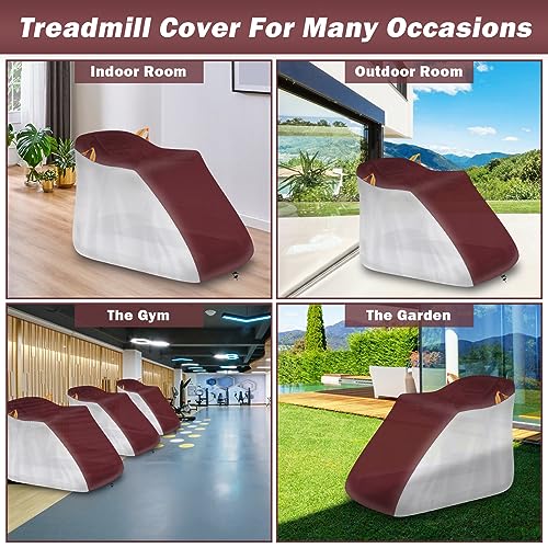 Tokept Treadmill Cover, Heavy Duty 600D Oxford Fabric Waterproof Treadmill Full Cover, Indoor Outdoor Universal Sports Fitness Equipment Treadmil