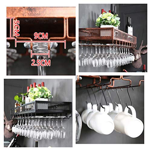 Stylish Simplicity Wall-Mounted Wine Rack Metal Simple Retro Style Multi-Function Living Room Creative Display Storage Wine Rack -Restaurant Kitc
