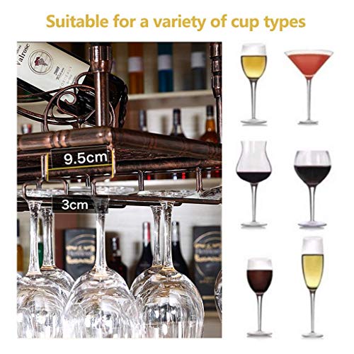 Stylish Simplicity Stylish Simplicity Industrial Retro Bar Floating Wine Rack Stylish Simplicity Glass Goblet Bracket Retro Iron Inverted Wine Gl