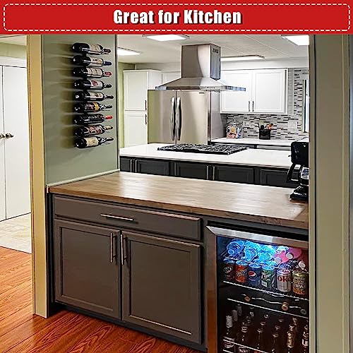 JMIATRY 4 Pack Wall Mounted Wine Rack, Black Wall Red Wine Rack with Screws, Aluminum Alloy Wine Holder Wall Mounted for Kitchen, Dining Room and