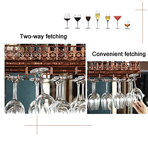 EYLINK Wine Racks,Wine Bottle Glass Racks Multi-Function Ceiling-Type Wine Holder,Wall Mounted Wine Bottle Holder Hanging Wine Glass Racks,Goblet