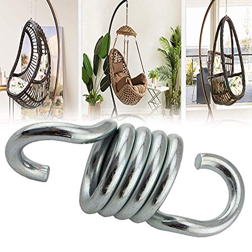 LONGAIXIN Hammock Spring Suspension Hooks Spring Garden Swing Basket Spring Hook Hanger Extension Spring for Garden Swing Hammock Hanging Chair P