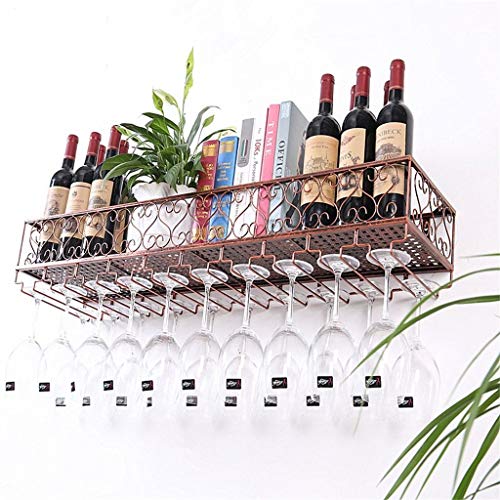 EYLINK Wine Racks,Wall Holder | Hanging Wine Glass Holder Metal | Vintage Wine Bottle Holder | Rustic Wall Mounted Wine Holder Wine Cooler | Wall