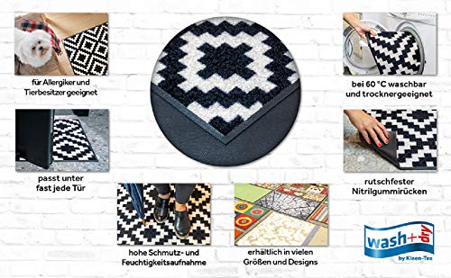 wash+dry Alpine Mood Doormat 50 x 75 cm Washable for Indoor and Outdoor Use