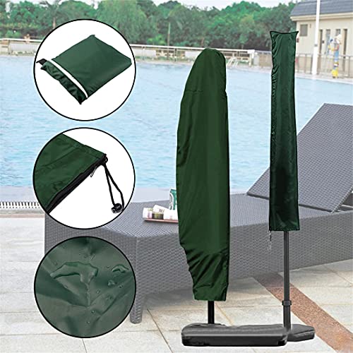 Patio Waterproof Cantilever Umbrella Cover with Sturdy Zipper UV Water Resistant Banana Style Large Umbrella Protector for Garden Yard Market (Gr