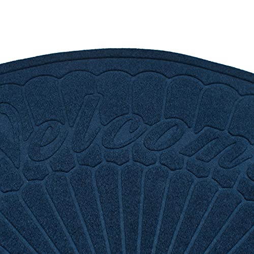 Morning View Navy Blue Half Round Doormat Indoor Entrance Half Moon Welcome Mat Half Circle Door Mat Entryway Rug for Front Door Outdoor High Tra