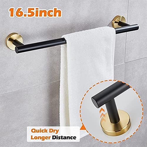 HIGOH Towel Racks, Towel Rail for Bathroom,Bathroom Hardware Set,Robe Hook Towel Rail Bar Rack Bar Shelf Tissue Paper Holder Towel Bar Set