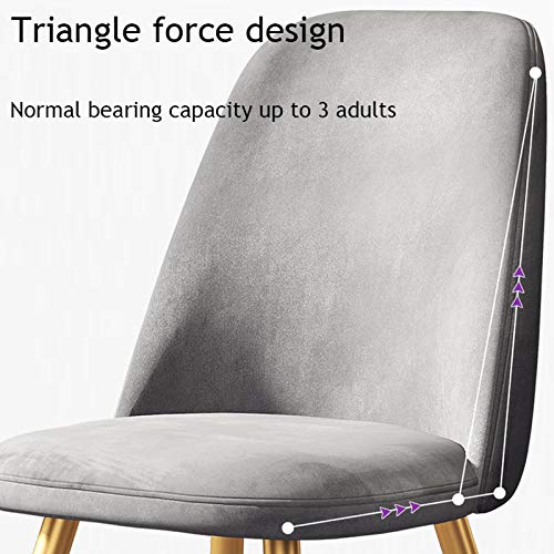 Modern Kitchen Dining Room Chairs Velvet Reception Dining Chair Soft Cushion Seat And Back Non-slip Metal Legs For Living Room Patio Office Kitch