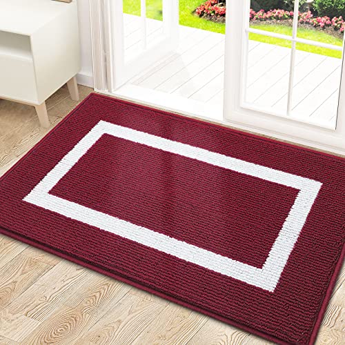 OLANLY Indoor Door Mat, 32x48, Non-Slip Absorbent Resist Dirt Entrance Rug, Machine Washable Low-Profile Inside Entry Door Rugs for Entryway, Nav