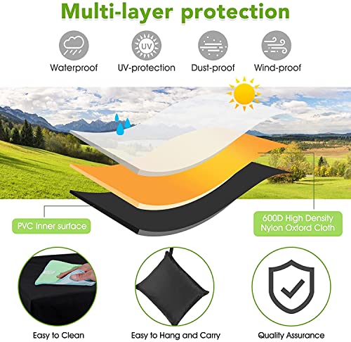 GARPROVM Patio Hanging Egg Chair Cover, 420D Oxford Fabric Egg Swing Chair Covers Waterproof Anti-dust,for Outdoor Rattan Wicker Swing Chair,Pati