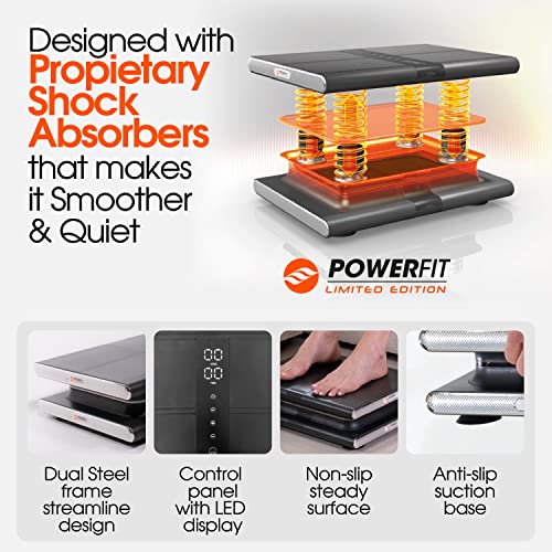 Powerfit Elite Vibration Platform - Vibration Plate Exercise Machine, Power Plate Vibration Platform Machines, Vibration Plate for Lymphatic Drai