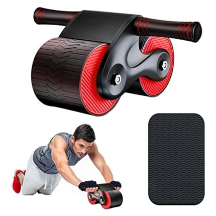 Automatic Rebound Abdominal Wheel Kit - Ab Roller Workout Equipment, Exercise Equipment for & Core Strength Training, Home Gym Fitness Machine wi