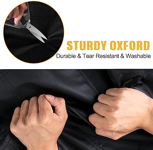 MISSLO 35 Large Pockets Over The Door Shoe Organizer Sturdy Oxford Fabric Hanging Shoe Rack for Door Mesh Closet Shoe Holder Hanger (Black)