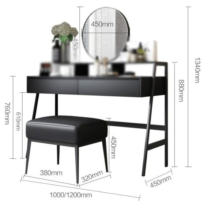 CZDYUF Wooden Dressing Table Small Household Makeup Table Makeup Dressing Table (Color : 3-pack, Size : Light Grey)