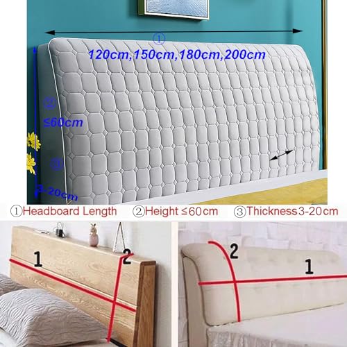 RTYHN Velvet Headboards Covers All-Inclusive Slipcover Bed Head Cover Slip Protector Cover Washable Thicken Elastic Bedside Decoration Protection