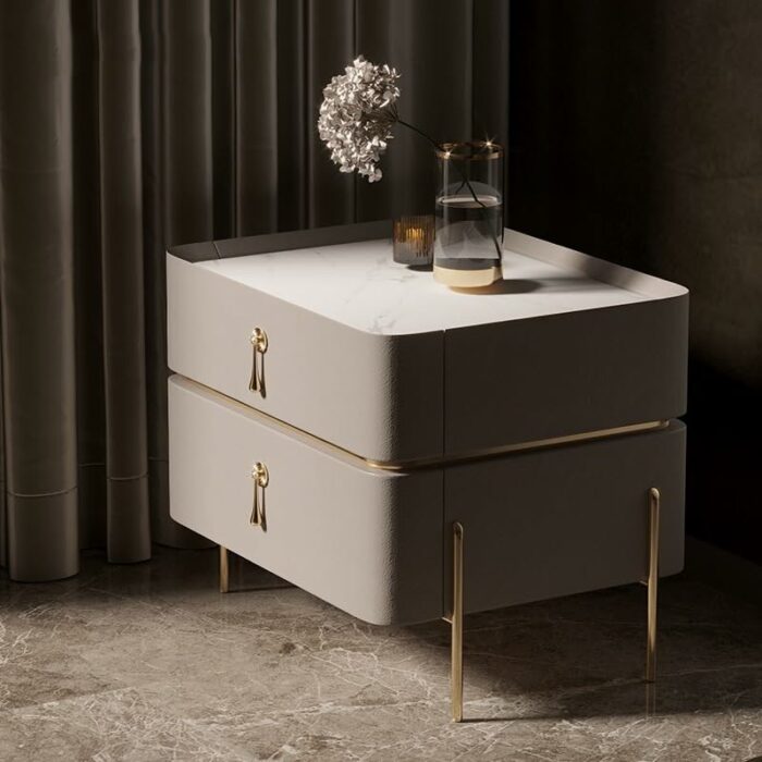 WALNUT Nightstand Italian Bedroom Storage Cabinet Small Unit Nightstand