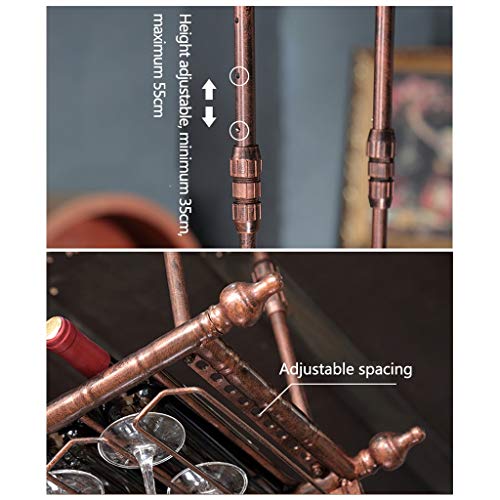 Inverted Wine Rack Simple Style Retro Wrought Iron Metal Multi-Function Living Room Display Wine Rack Ceiling Wine Rack - Restaurant Kitchen Bar