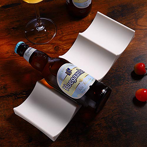 Hemoton Bottle Can Stacker, Silicone - Fridge Beer Cola Bottle Wine Racks Holders Organiser| Space Savers in Cabinet, Fridge, Pantry, Kitchen| Pe