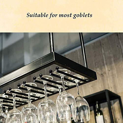 NEOCHY Wine Rack Wall-Mounted Wine Glass Holder - Height Adjustable Wall Shelf Storage Rack Metal Rod - Multi-Function Shelf, Home Retro Decorati