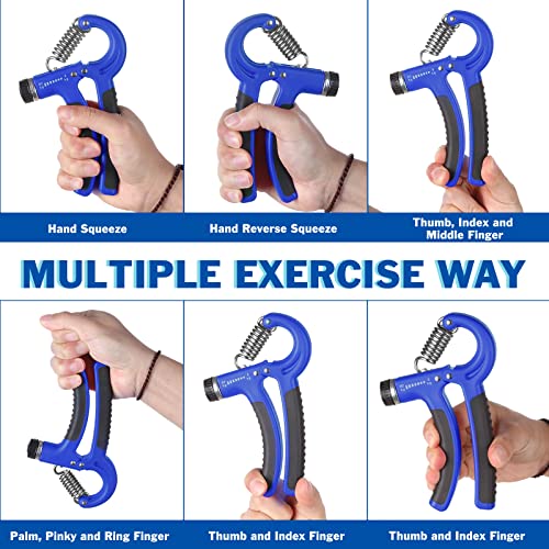 AIXPI Hand Grip Strengthener, Grip Strength Trainer with Adjustable Resistance 11-132 Lbs (5-60kg), Forearm Strengthener, Hand Exerciser for Grip