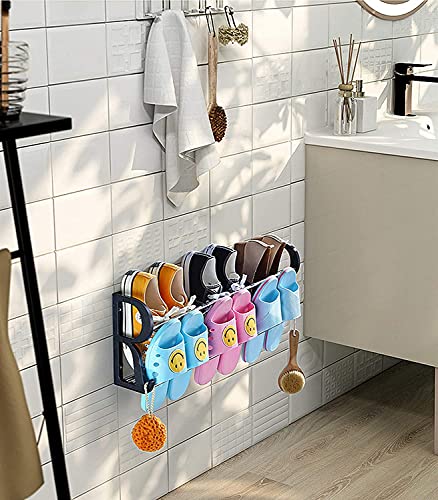 LILIKY Hanging Shoe Organizer, Over The Door Or On The Wall Hanging Stainless Steel Shoe Rack With Hooks For Closet, Entryway,Kitchen (3 Pack) Sh