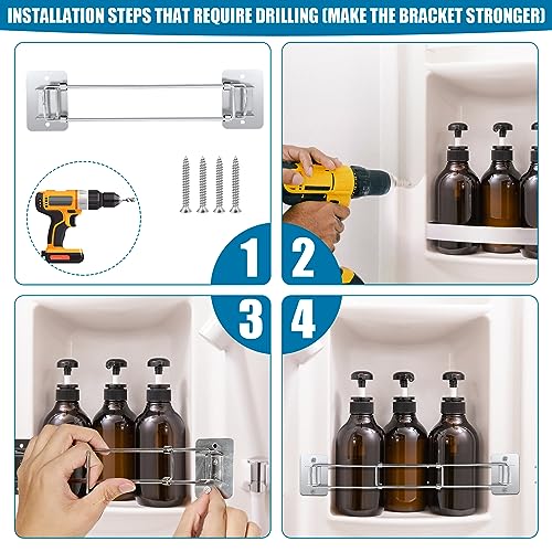 RV Bathroom Corner Storage Bar, Stainless Steel RV Camper Travel Trailer Bathroom Shower Corner Storage Bar RV Bathroom Accessory RV Accessory fo