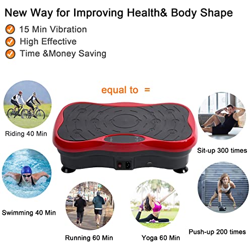 eHUPOO Vibration Plate Exercise Machine,Whole Body Vibration Platform Machine for Weight Loss,Shaping,Toning.Vibrating Weight Loss Home Gym Fitne