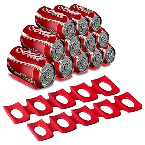 Happy Fox | Bottle and Can Stacker for Fridge,Hold Maximum 15 Bottles, Perfect for Bar Cabinet BBQ Party Pack of .(Red 2)…