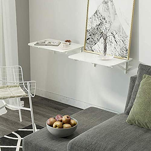 Multifunctional Wall-mounted Folding Table Home Dining Table Computer Table, Solid Wooden Wall Shelf, 60×40×16cm (L×W×H),B
