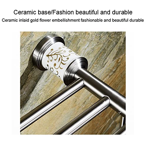 HIGOH Towel Racks,Bathroom Towel Rack Wall Mounted Towel Holder,Stainless Steel Towel Rack,304 Bathroom Rack with Single Towel Bar,Wall Mounted B