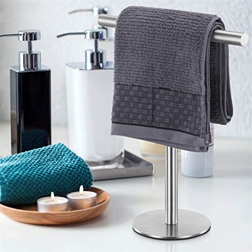 QUANJJ Movable Free-standing Hand Towel Holder Standing Tree Rack Bath Towel Stand Bathroom Vanities Countertop