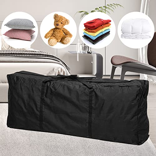 LIROPAU Garden Furniture Cushion Storage Bag, Heavy Duty Rip Proof 210D Oxford Fabric Outdoor Waterproof Storage Bag, Handbag Carry Case Organise