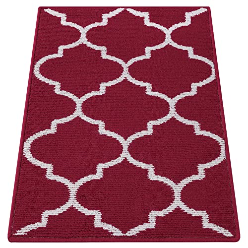 OLANLY Indoor Door Mat, 30x17, Non-Slip Absorbent Resist Dirt Entrance Mat, Washable Low-Profile Inside Floor Mat Doormats for Entryway, Brown